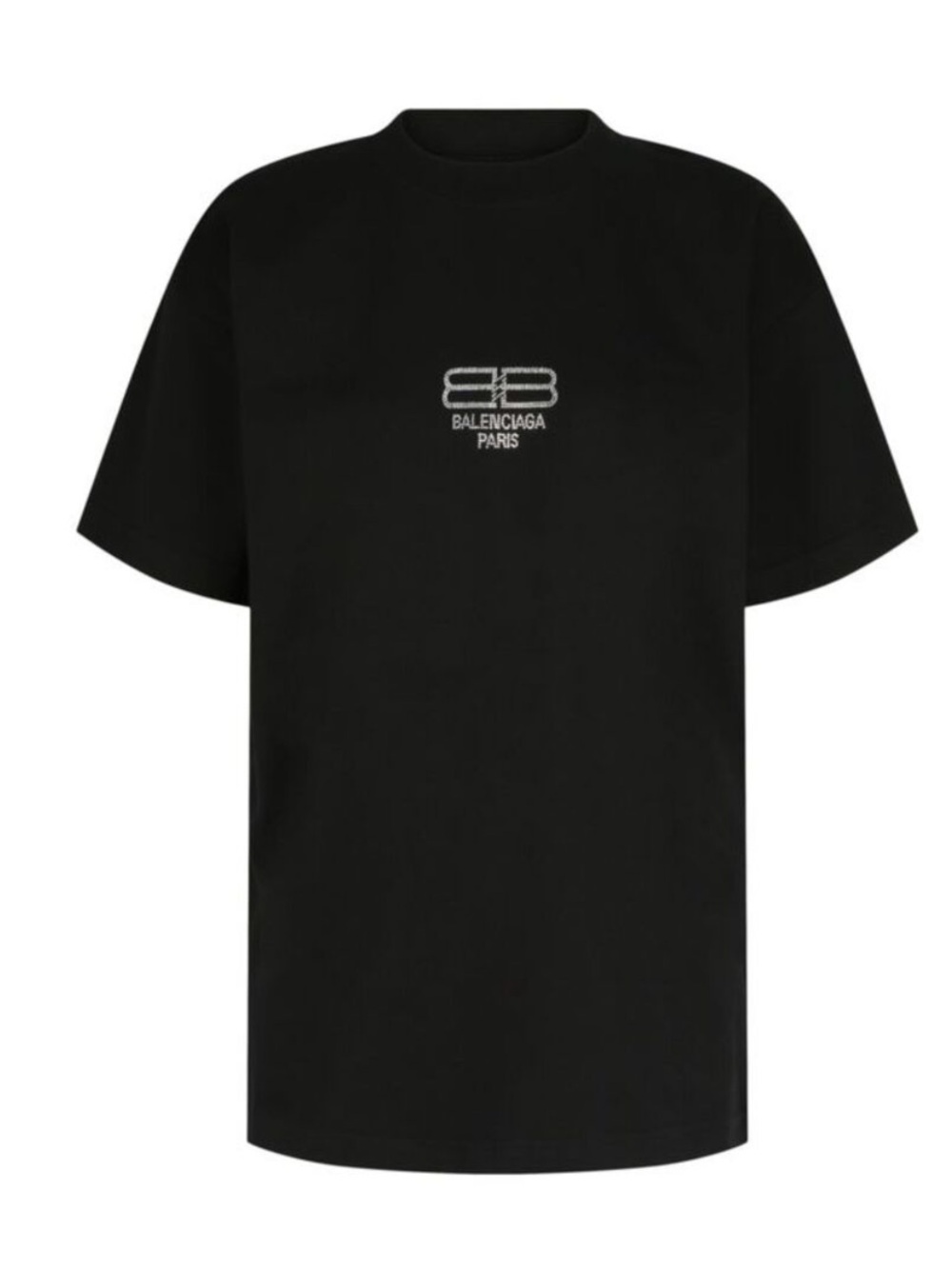 Balenciaga Black Crystal-Embellished Unisex Crewneck Shirt NWT